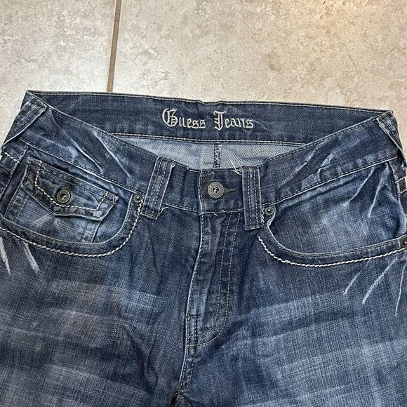 Guess Jeans (Rn62136) Original Stretch Boot Cut Women's 31x27 Raw Hem - Picture 4 of 5